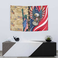 USA Eagle Statue of Liberty Tapestry American Patriotic Spirit - Wonder Print Shop