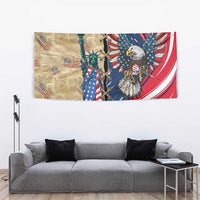 USA Eagle Statue of Liberty Tapestry American Patriotic Spirit - Wonder Print Shop