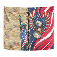 USA Eagle Statue of Liberty Tapestry American Patriotic Spirit - Wonder Print Shop