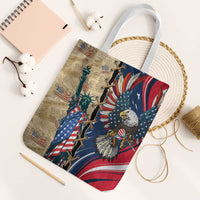 USA Eagle Statue of Liberty Tote Bag American Patriotic Spirit - Wonder Print Shop