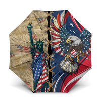 USA Eagle Statue of Liberty Umbrella American Patriotic Spirit - Wonder Print Shop