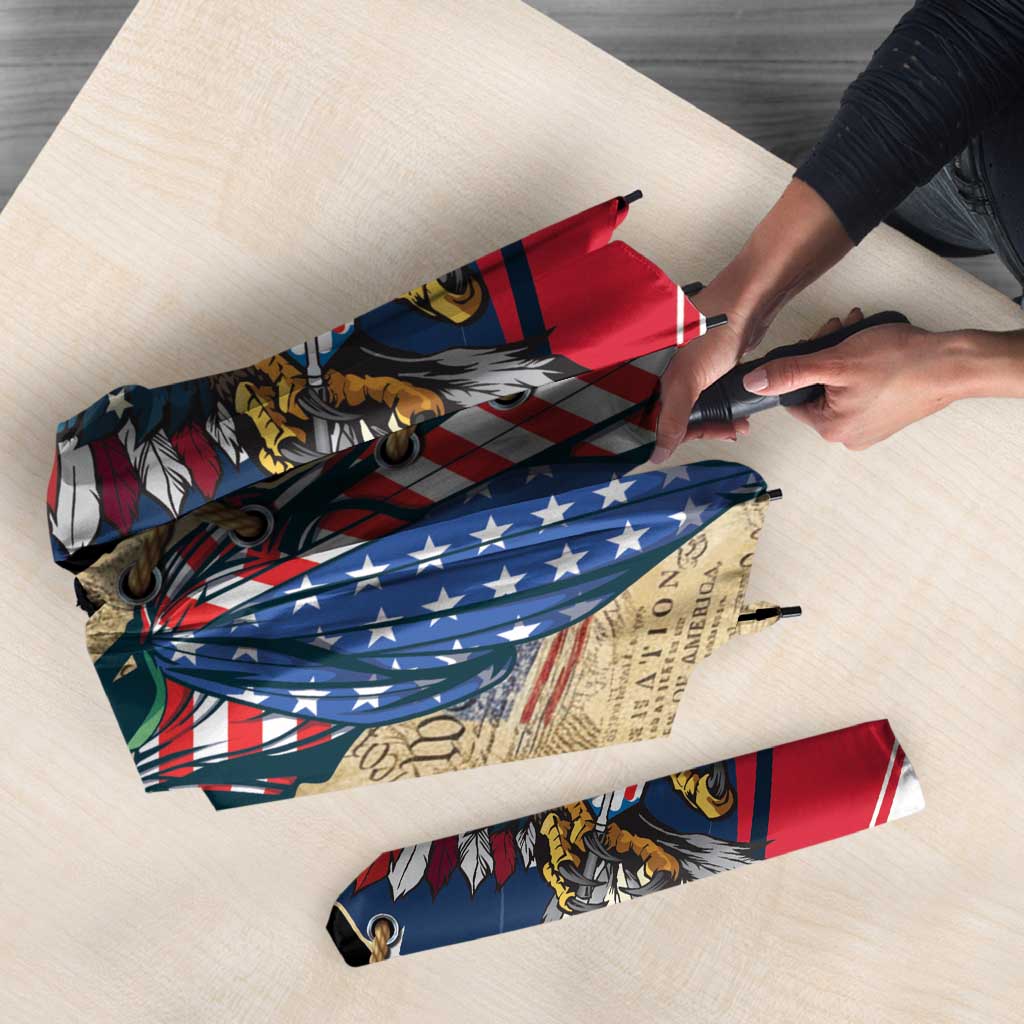 USA Eagle Statue of Liberty Umbrella American Patriotic Spirit - Wonder Print Shop