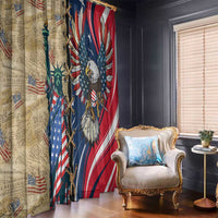 USA Eagle Statue of Liberty Window Curtain American Patriotic Spirit - Wonder Print Shop