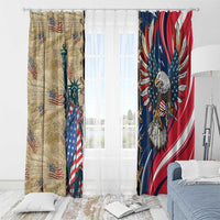 USA Eagle Statue of Liberty Window Curtain American Patriotic Spirit - Wonder Print Shop