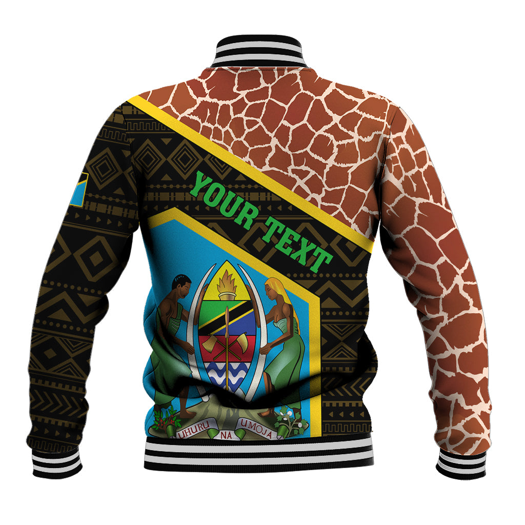 Tanzania Union Day 2024 Baseball Jacket Uhuru na Umoja Giraffe Pattern - Wonder Print Shop