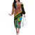 Tanzania Union Day 2024 Family Matching Off Shoulder Long Sleeve Dress and Hawaiian Shirt Uhuru na Umoja Giraffe Pattern - Wonder Print Shop