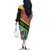 Tanzania Union Day 2024 Family Matching Off Shoulder Long Sleeve Dress and Hawaiian Shirt Uhuru na Umoja Giraffe Pattern - Wonder Print Shop