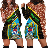 Tanzania Union Day 2024 Hoodie Dress Uhuru na Umoja Giraffe Pattern - Wonder Print Shop