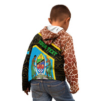 Tanzania Union Day 2024 Kid Hoodie Uhuru na Umoja Giraffe Pattern - Wonder Print Shop