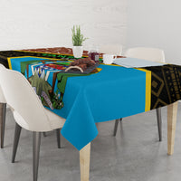 Tanzania Union Day 2024 Tablecloth Uhuru na Umoja Giraffe Pattern - Wonder Print Shop