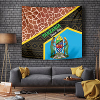 Tanzania Union Day 2024 Tapestry Uhuru na Umoja Giraffe Pattern - Wonder Print Shop