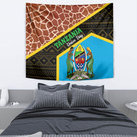 Tanzania Union Day 2024 Tapestry Uhuru na Umoja Giraffe Pattern - Wonder Print Shop