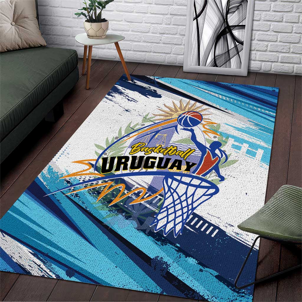 Uruguay Basketball Area Rug Charruas Go Champion