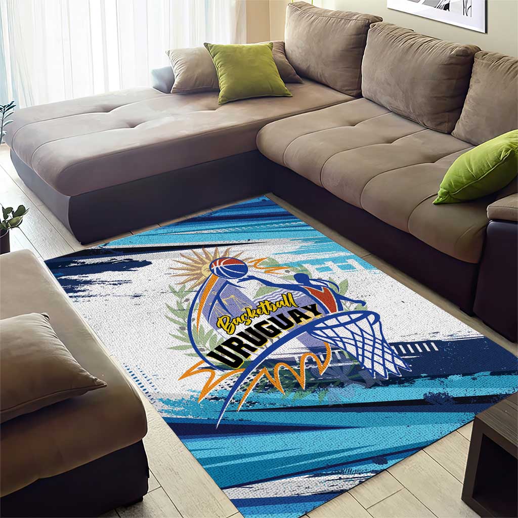 Uruguay Basketball Area Rug Charruas Go Champion