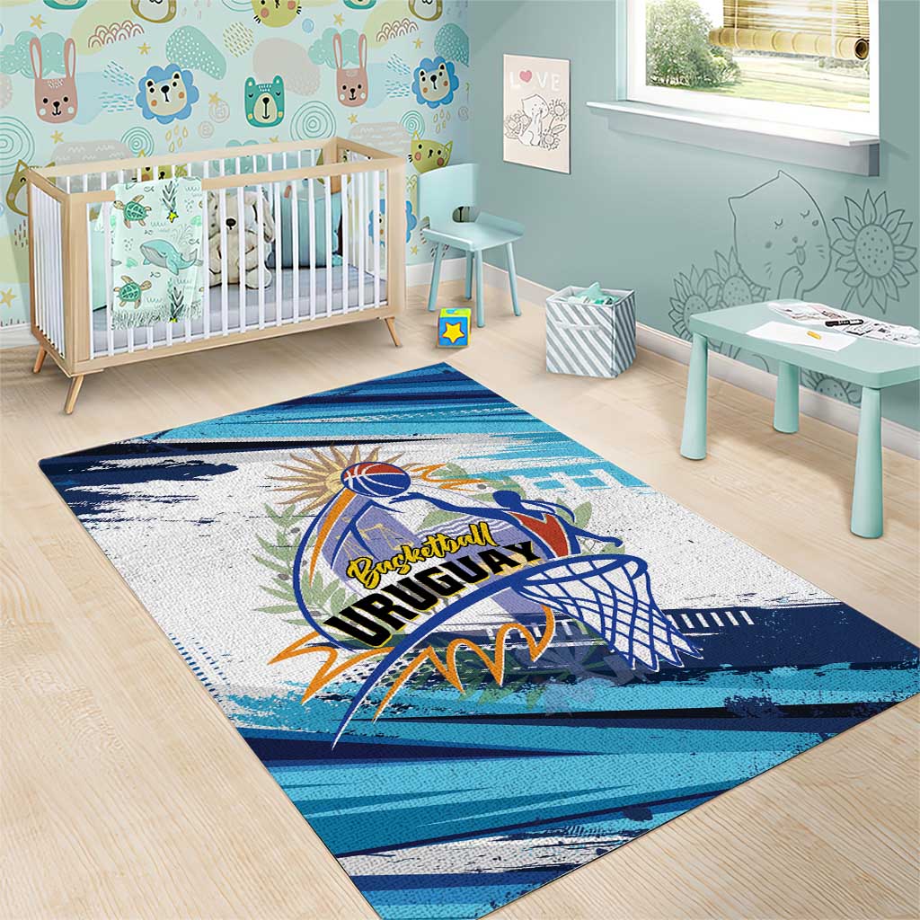 Uruguay Basketball Area Rug Charruas Go Champion