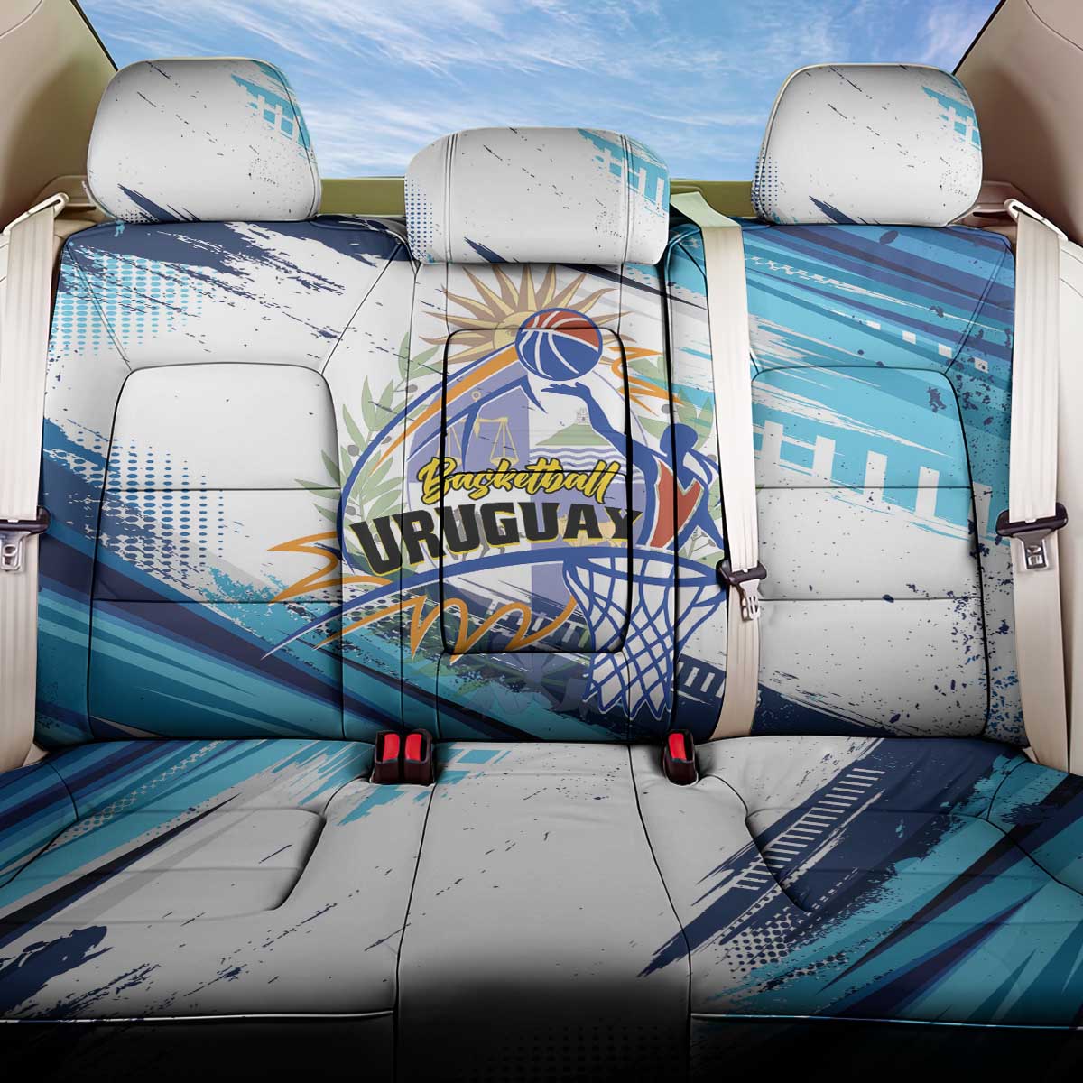 Uruguay Basketball Back Car Seat Cover Charruas Go Champion