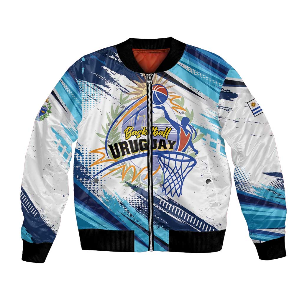 Uruguay Basketball Custom Bomber Jacket Charruas Go Champion