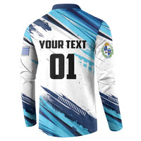 Uruguay Basketball Custom Button Sweatshirt Charruas Go Champion