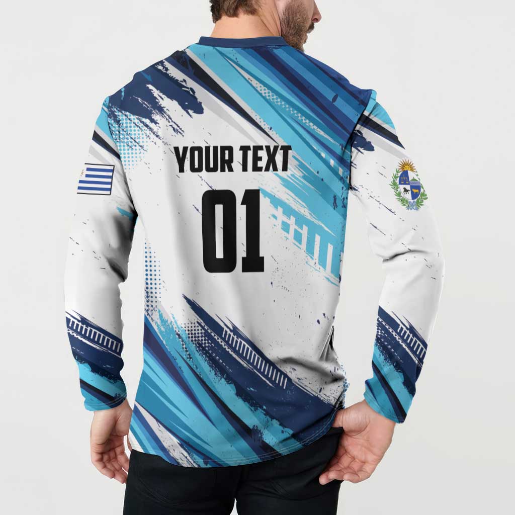 Uruguay Basketball Custom Button Sweatshirt Charruas Go Champion