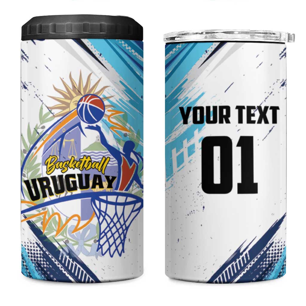 Uruguay Basketball Custom 4 in 1 Can Cooler Tumbler Charruas Go Champion
