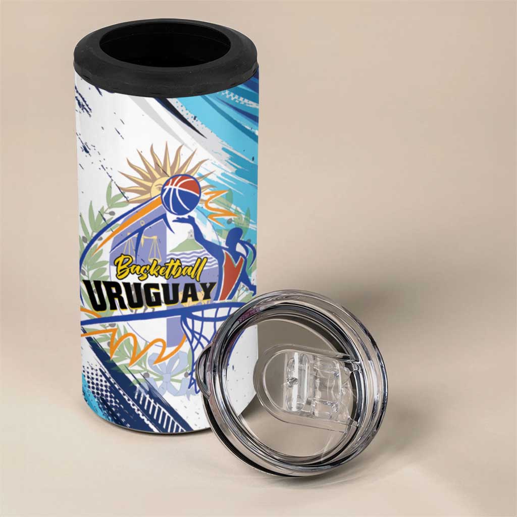 Uruguay Basketball Custom 4 in 1 Can Cooler Tumbler Charruas Go Champion