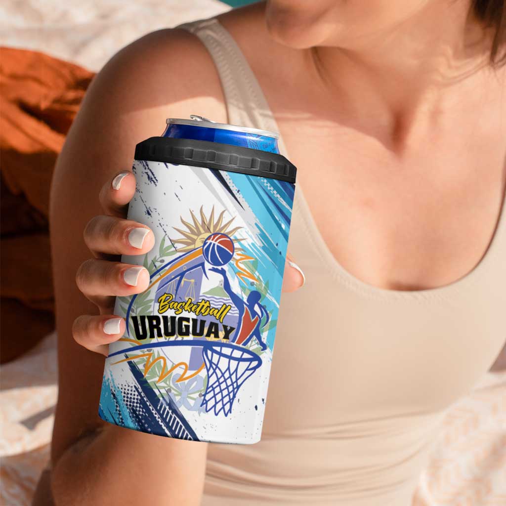 Uruguay Basketball Custom 4 in 1 Can Cooler Tumbler Charruas Go Champion