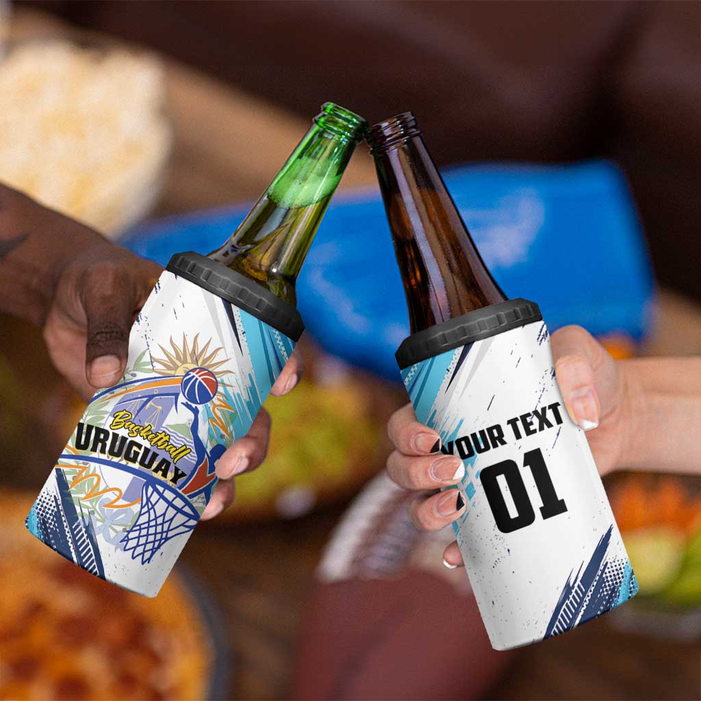 Uruguay Basketball Custom 4 in 1 Can Cooler Tumbler Charruas Go Champion