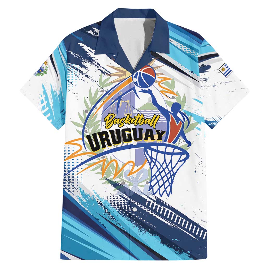 Uruguay Basketball Custom Family Matching Mermaid Dress and Hawaiian Shirt Charruas Go Champion
