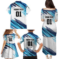 Uruguay Basketball Custom Family Matching Puletasi and Hawaiian Shirt Charruas Go Champion