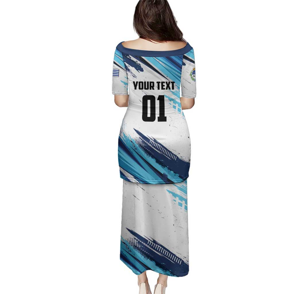 Uruguay Basketball Custom Family Matching Puletasi and Hawaiian Shirt Charruas Go Champion