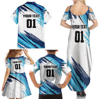 Uruguay Basketball Custom Family Matching Summer Maxi Dress and Hawaiian Shirt Charruas Go Champion