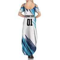 Uruguay Basketball Custom Family Matching Summer Maxi Dress and Hawaiian Shirt Charruas Go Champion