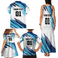 Uruguay Basketball Custom Family Matching Tank Maxi Dress and Hawaiian Shirt Charruas Go Champion