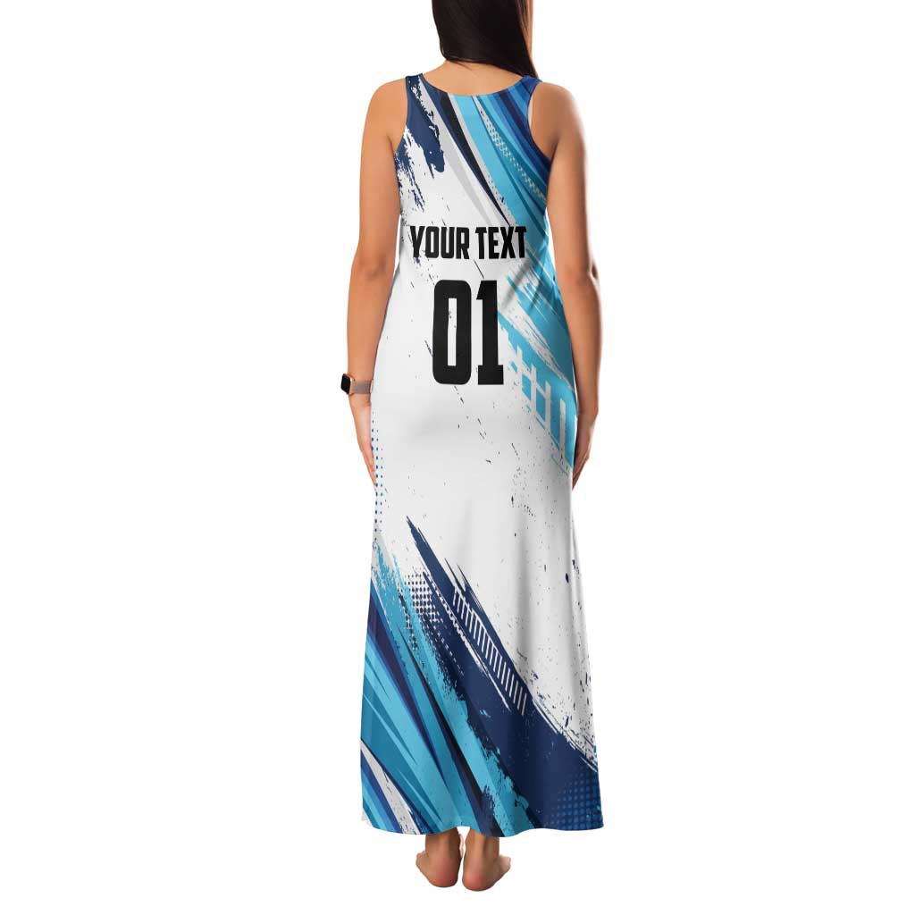 Uruguay Basketball Custom Family Matching Tank Maxi Dress and Hawaiian Shirt Charruas Go Champion