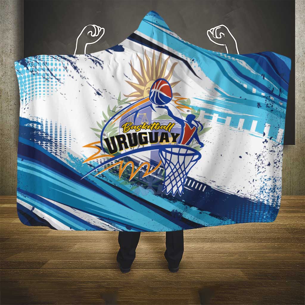 Uruguay Basketball Hooded Blanket Charruas Go Champion