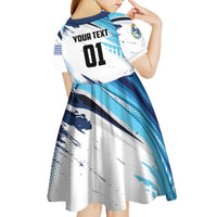 Uruguay Basketball Custom Kid Short Sleeve Dress Charruas Go Champion