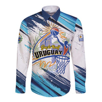 Uruguay Basketball Custom Long Sleeve Button Shirt Charruas Go Champion