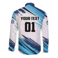 Uruguay Basketball Custom Long Sleeve Button Shirt Charruas Go Champion