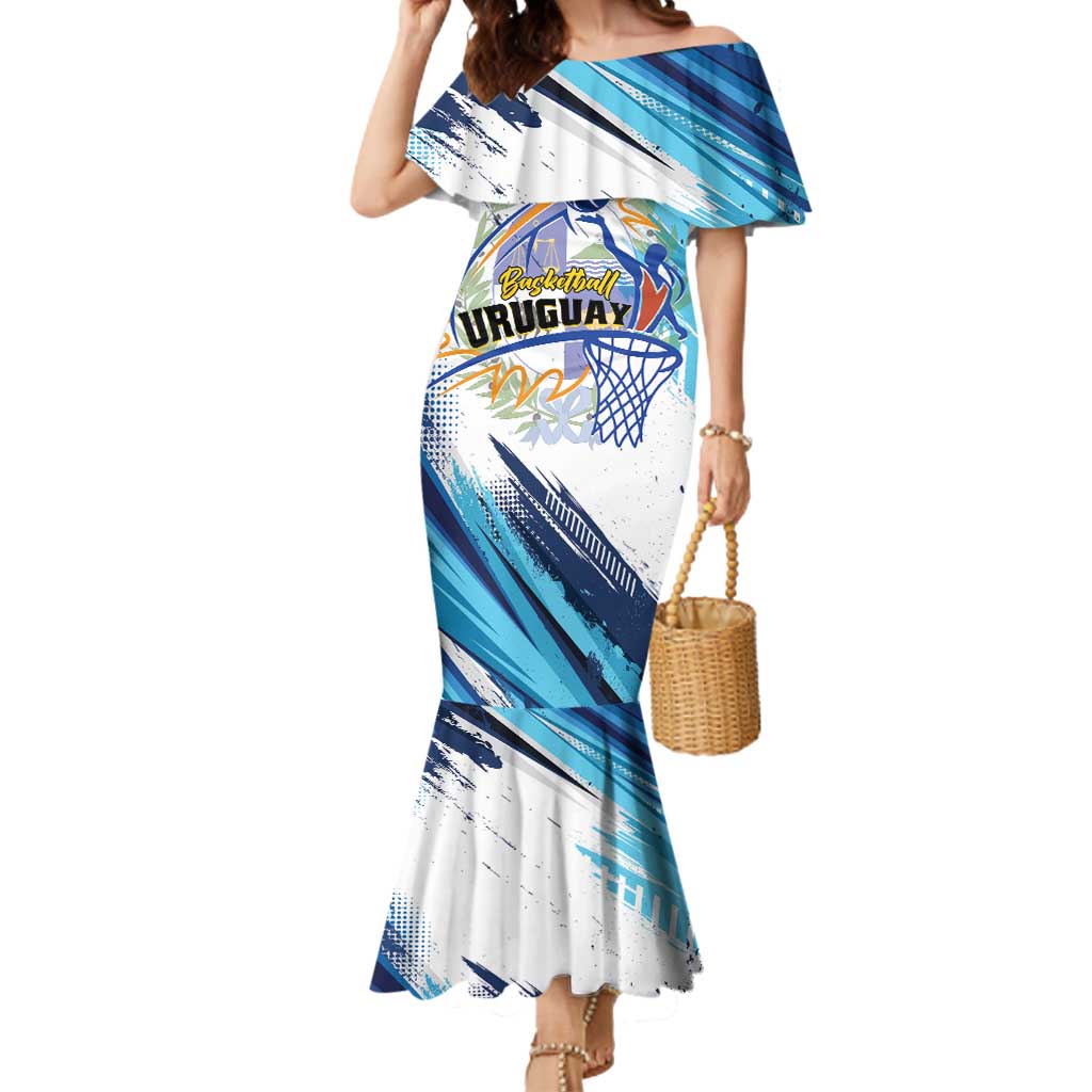 Uruguay Basketball Custom Mermaid Dress Charruas Go Champion