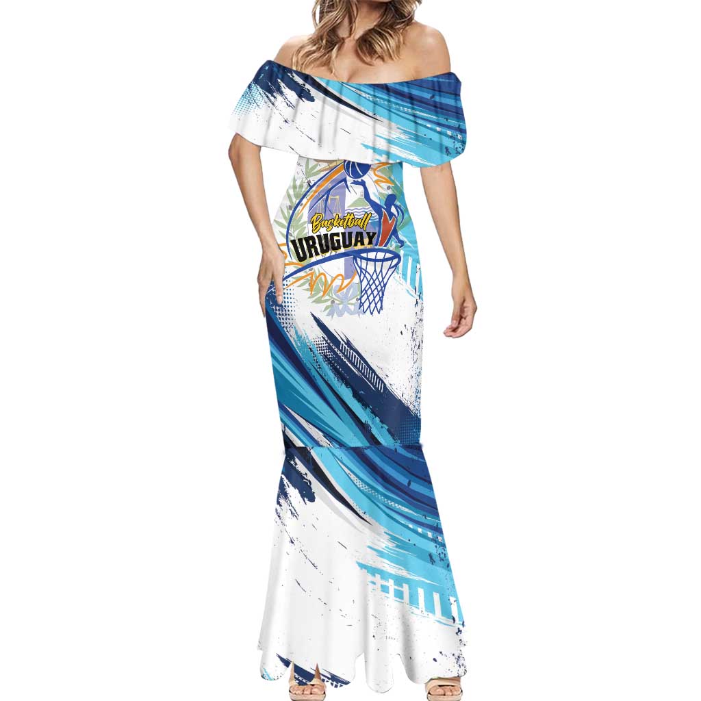 Uruguay Basketball Custom Mermaid Dress Charruas Go Champion
