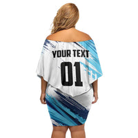 Uruguay Basketball Custom Off Shoulder Short Dress Charruas Go Champion