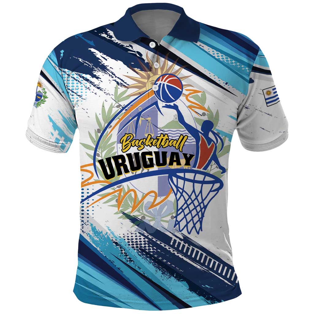 Uruguay Basketball Custom Polo Shirt Charruas Go Champion