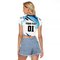 Uruguay Basketball Custom Raglan Cropped T Shirt Charruas Go Champion