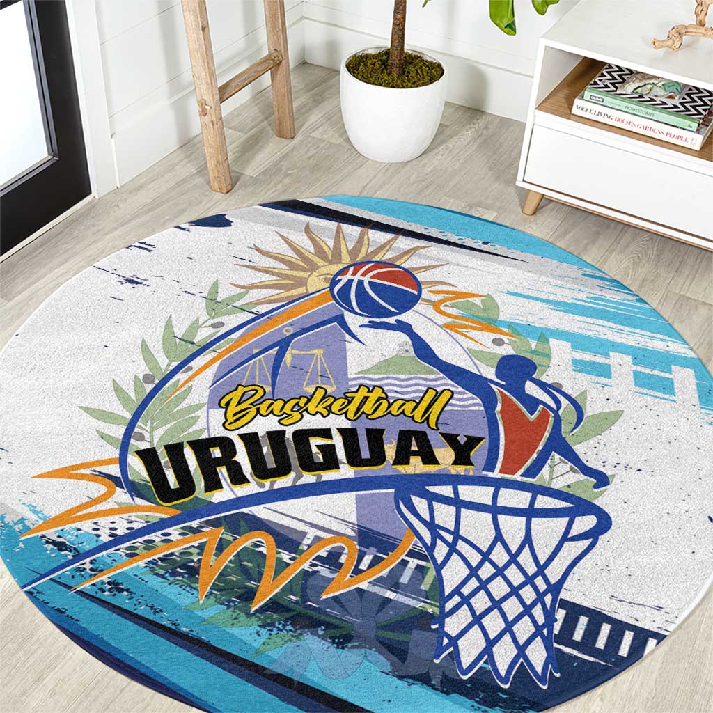 Uruguay Basketball Round Carpet Charruas Go Champion