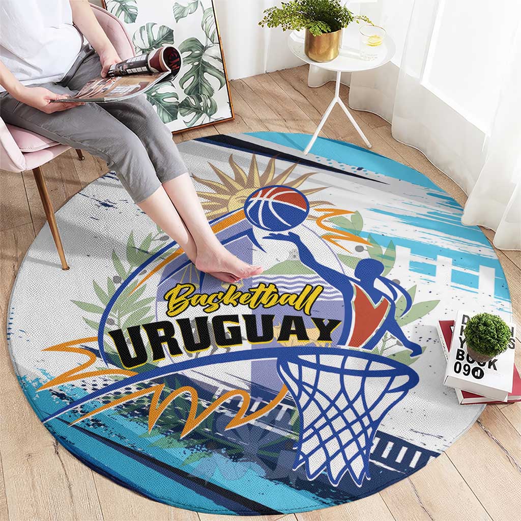 Uruguay Basketball Round Carpet Charruas Go Champion