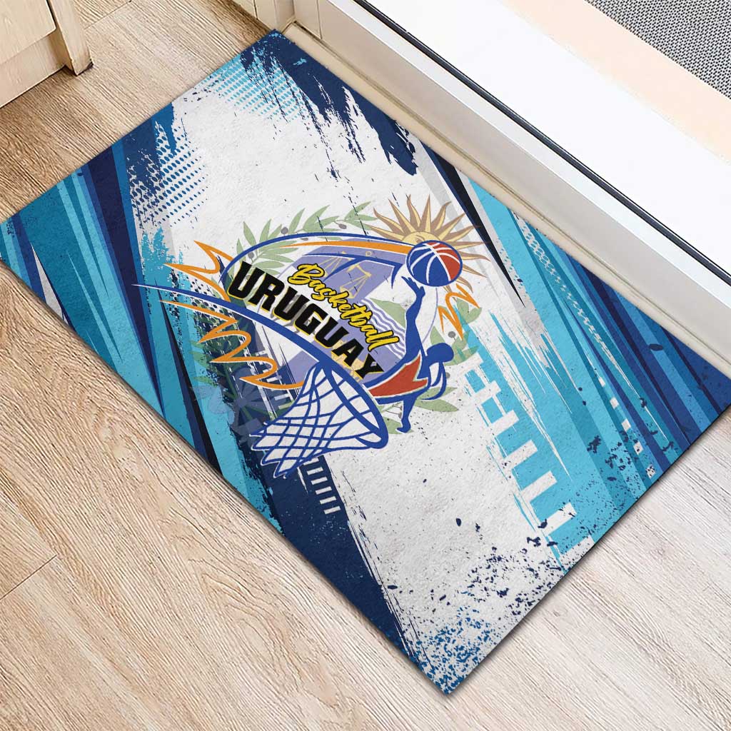 Uruguay Basketball Rubber Doormat Charruas Go Champion
