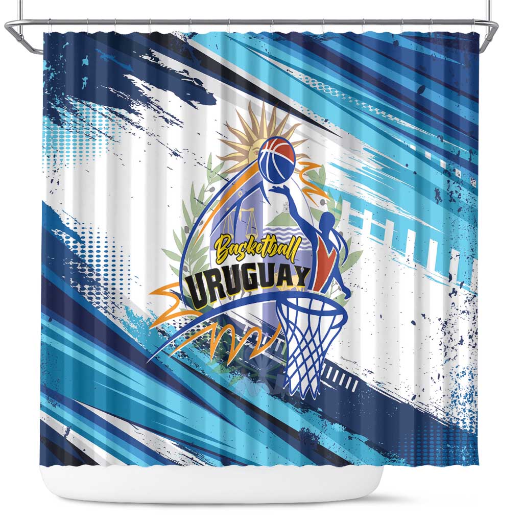 Uruguay Basketball Shower Curtain Charruas Go Champion