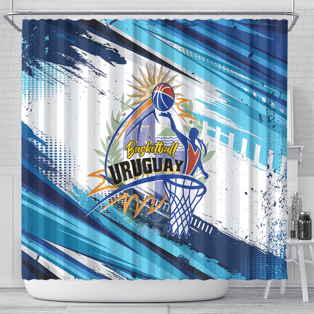Uruguay Basketball Shower Curtain Charruas Go Champion