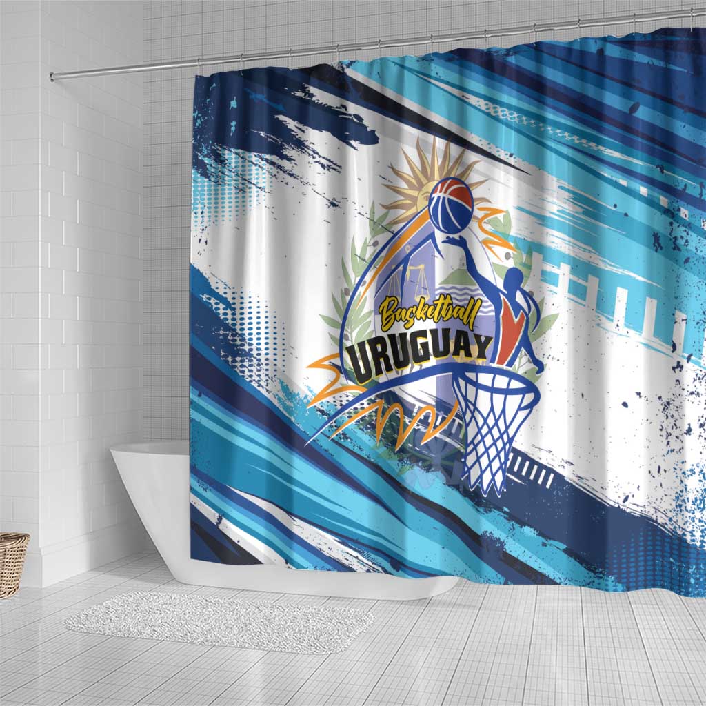 Uruguay Basketball Shower Curtain Charruas Go Champion