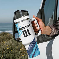 Uruguay Basketball Custom Tumbler With Handle Charruas Go Champion